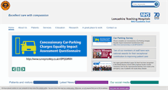 Desktop Screenshot of lancsteachinghospitals.nhs.uk